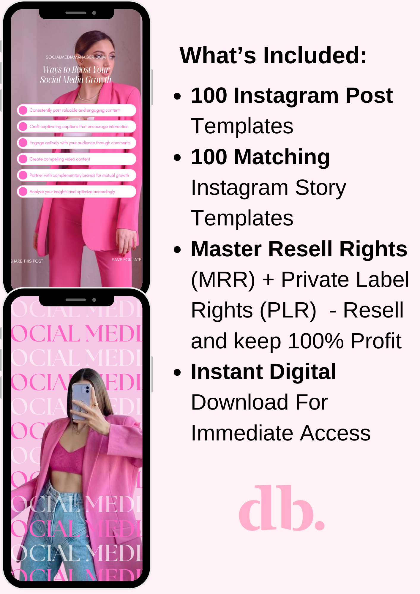 200 Pink Social Media Templates