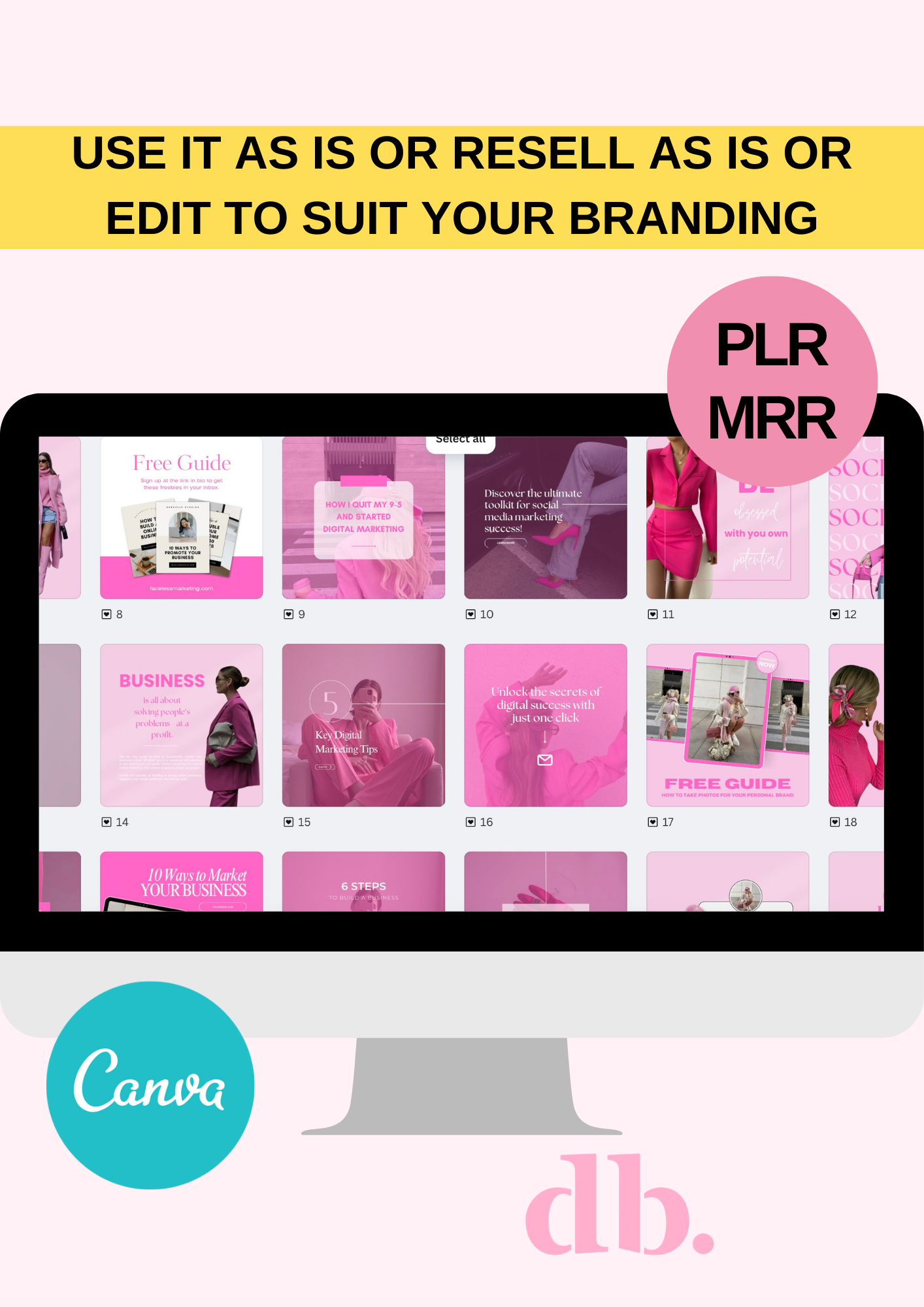200 Pink Social Media Templates