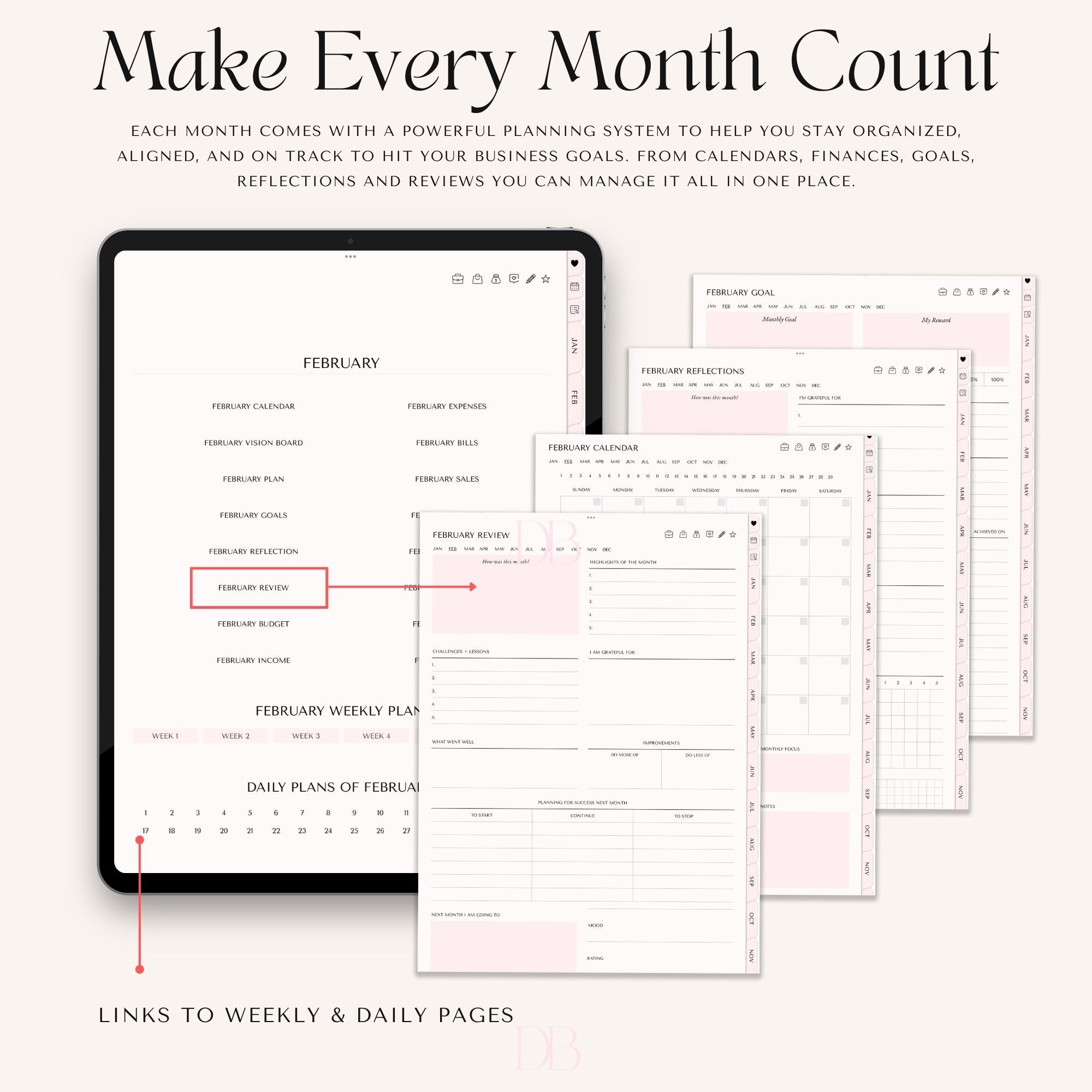 Rich Girl Business Planner – Digital Planner for Women Entrepreneurs, Boss Babe Planner, GoodNotes & iPad Compatible