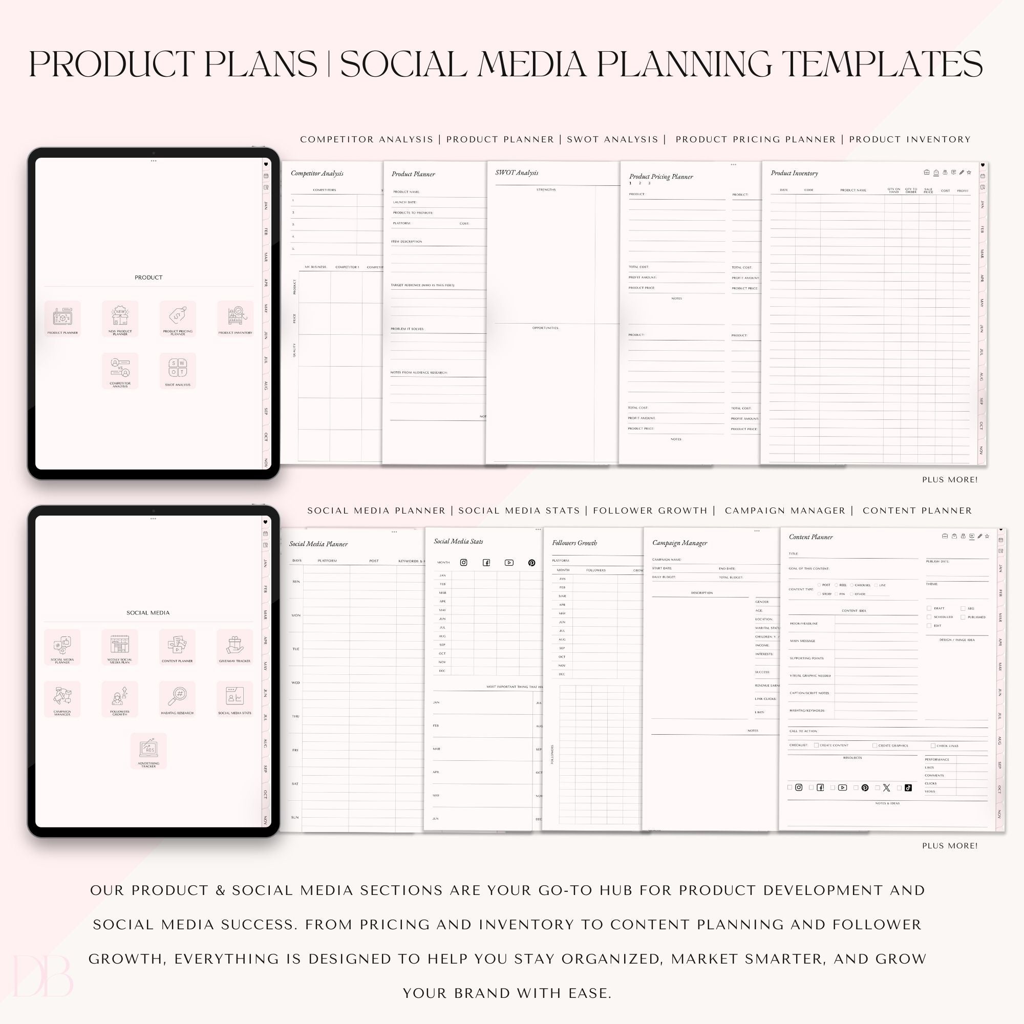 Rich Girl Business Planner – Digital Planner for Women Entrepreneurs, Boss Babe Planner, GoodNotes & iPad Compatible