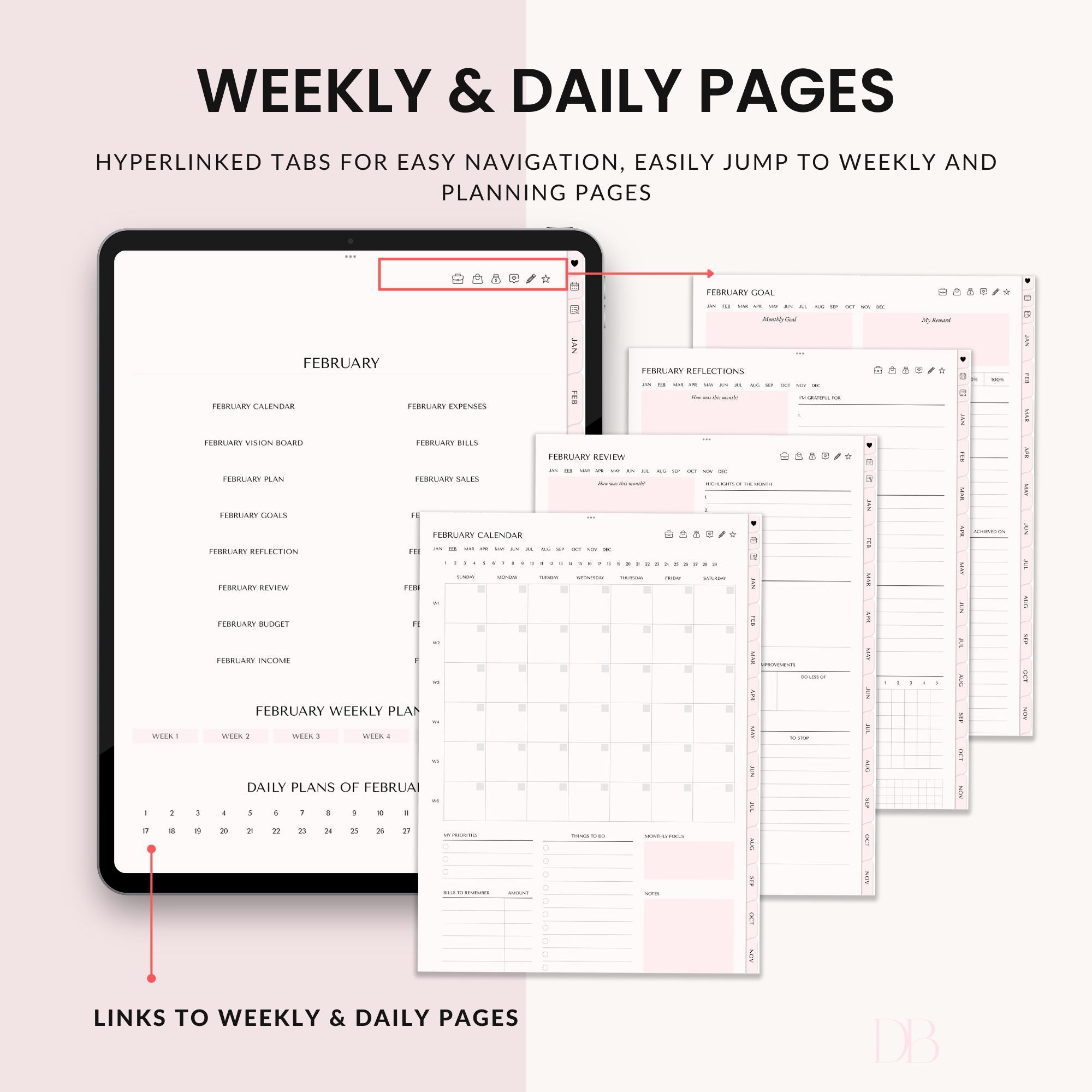 Rich Girl Business Planner – Digital Planner for Women Entrepreneurs, Boss Babe Planner, GoodNotes & iPad Compatible