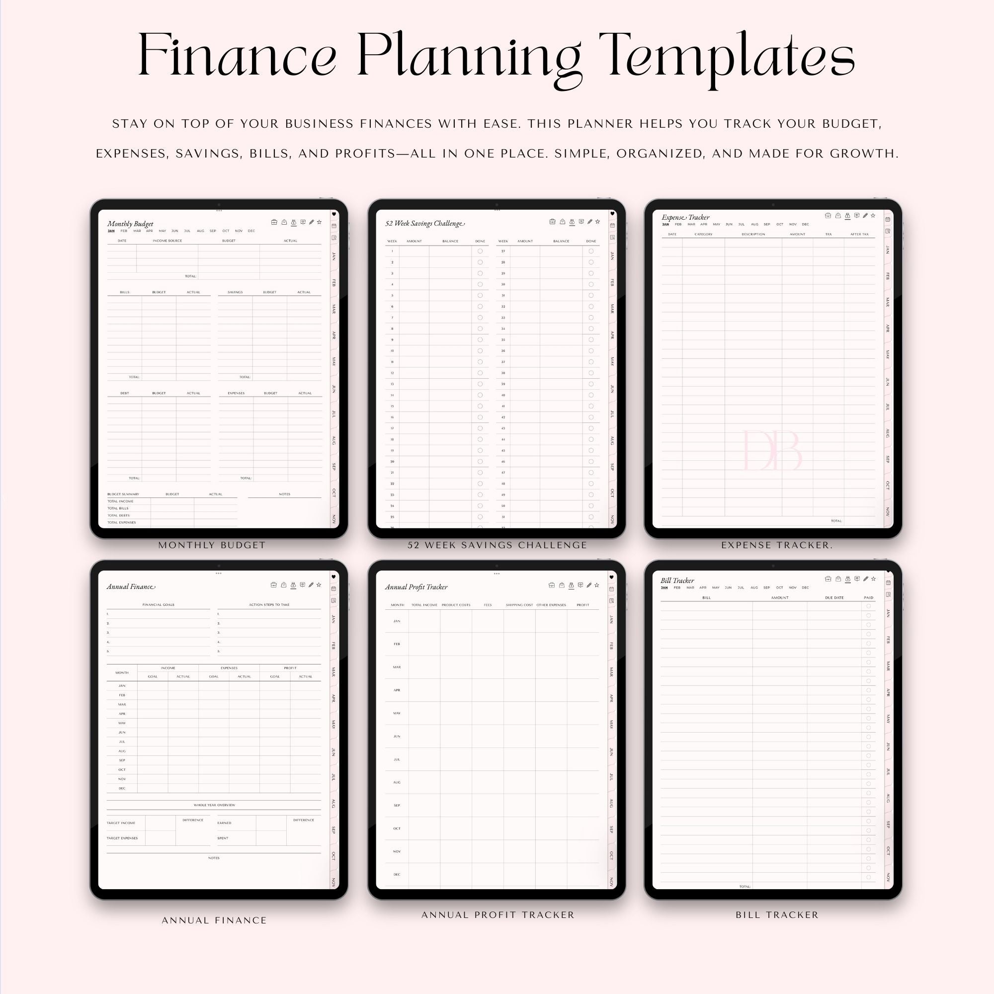 Rich Girl Business Planner – Digital Planner for Women Entrepreneurs, Boss Babe Planner, GoodNotes & iPad Compatible