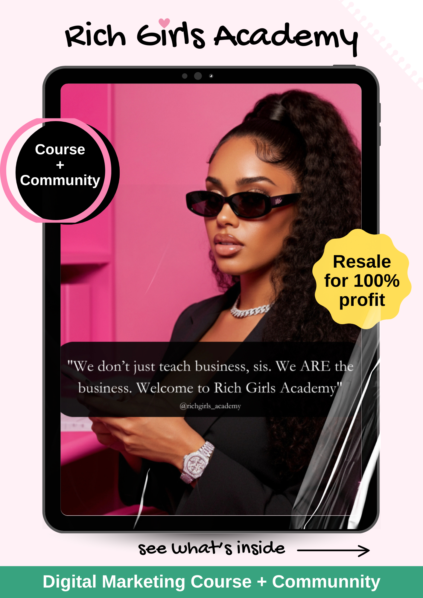 Rich Girl Academy (Digital Marketing Course + Community) - With Resell Rights