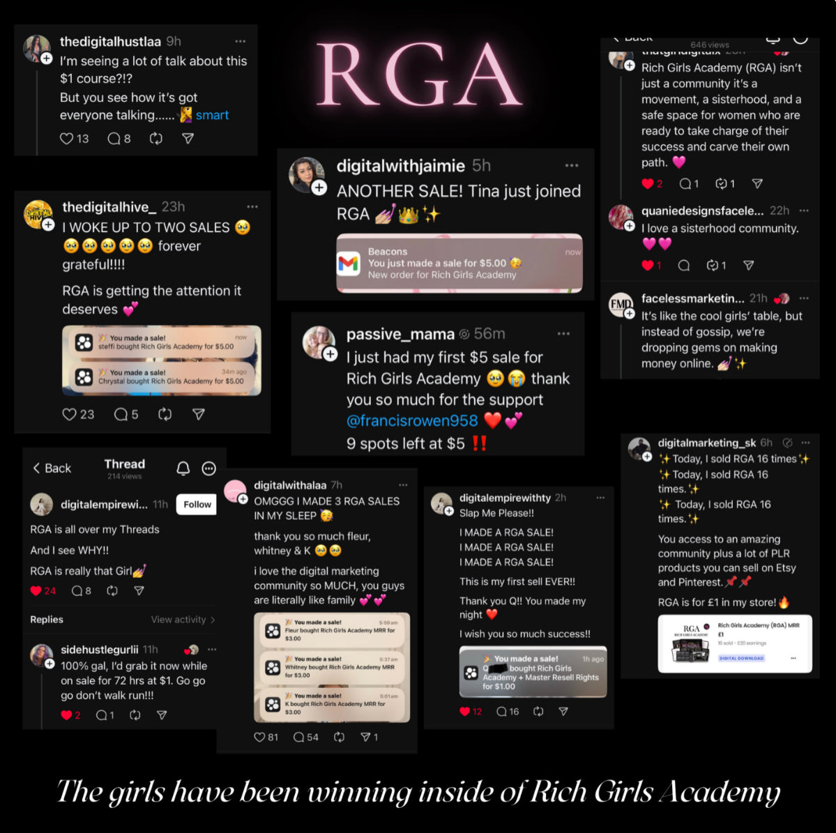 Rich Girl Academy (Digital Marketing Course + Community) - With Resell Rights