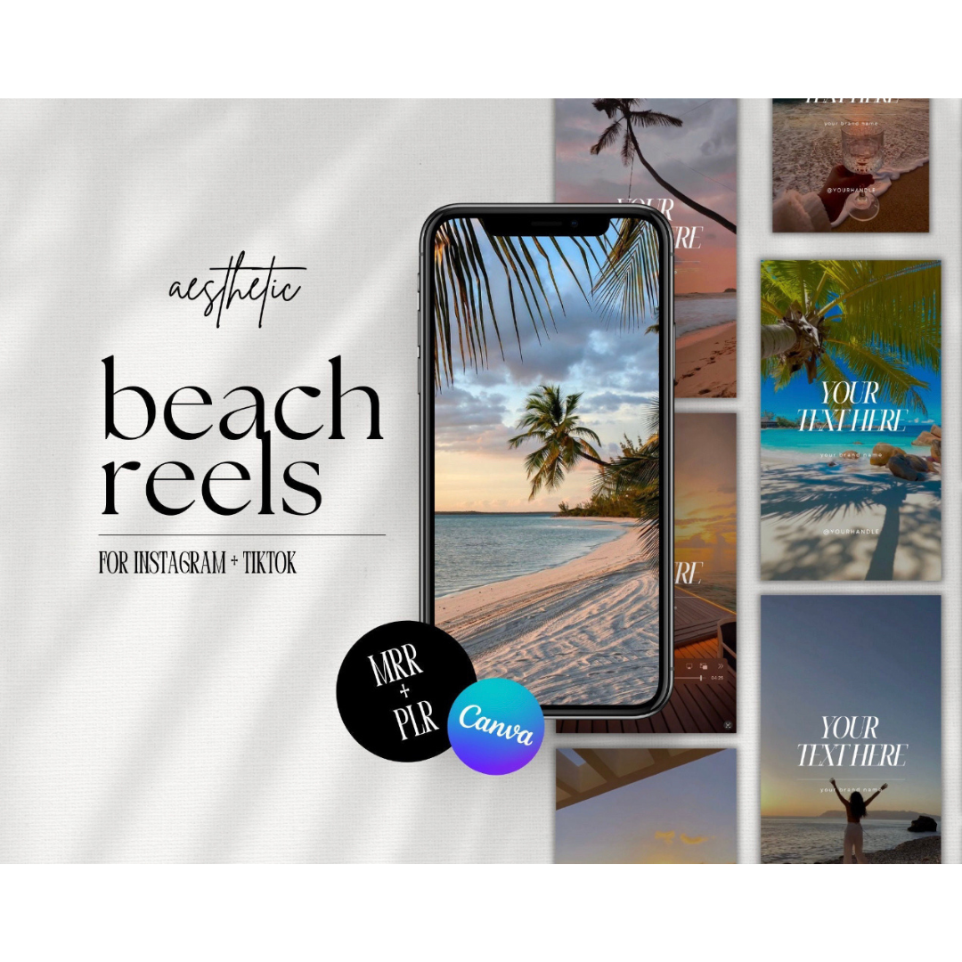 Faceless Beach Vacation Reels ( with resell rights - PLR)