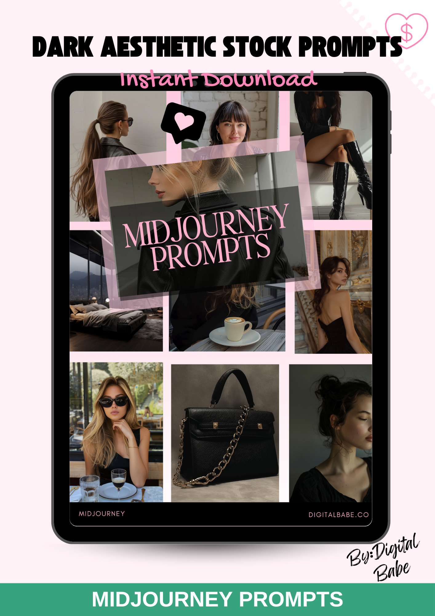 MIDJOURNEY | DARK AESTHETIC STOCK PROMPTS | with resell rights | PLR